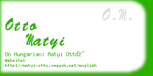 otto matyi business card